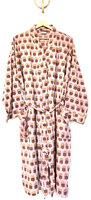 Kimono katoen Ajrakh print 14- roze/geel